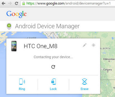 reset htc phone with android device manager