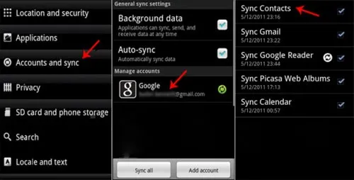sync contacts gmail
