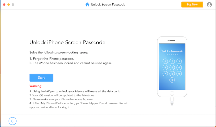 lockerwiper unlock screen passcode