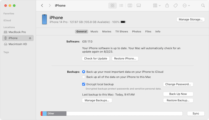 restore from itunes backup