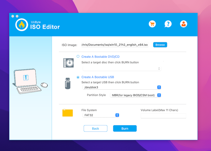 uubyte iso editor for mac add iso