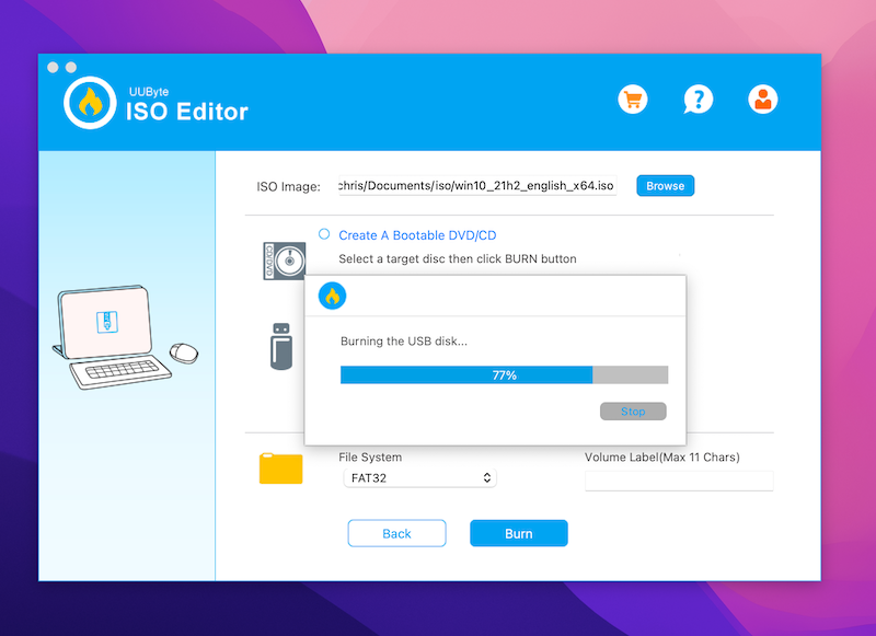 uubyte iso editor for mac burning