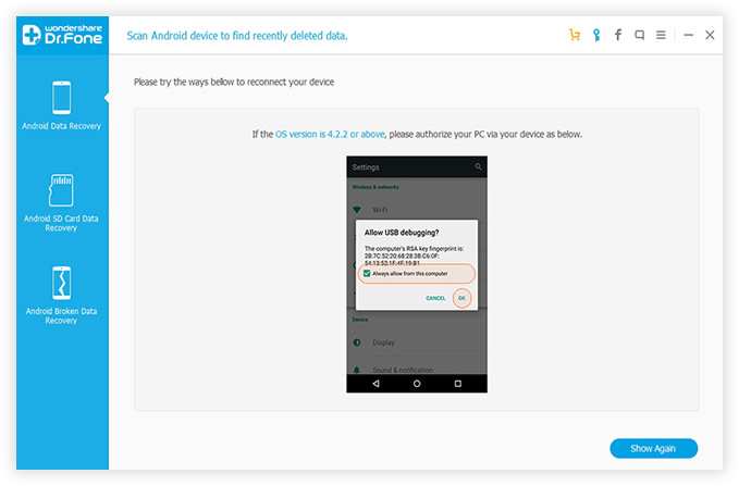 Scan your Android tablet