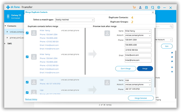 Remove Duplicate Contacts 