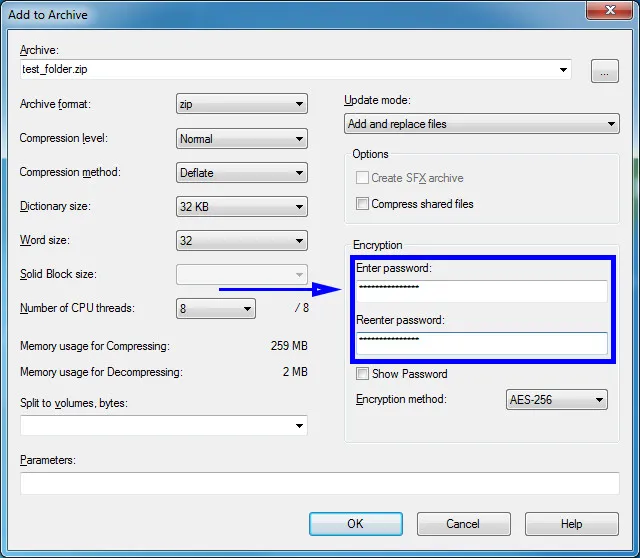 7-Zip encryption