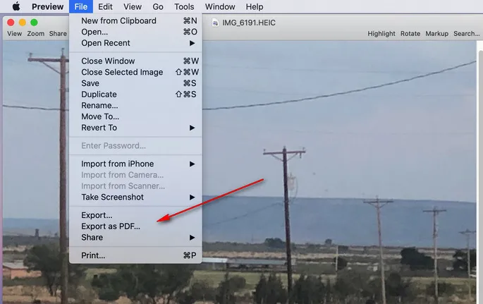 Export HEIC as PDF