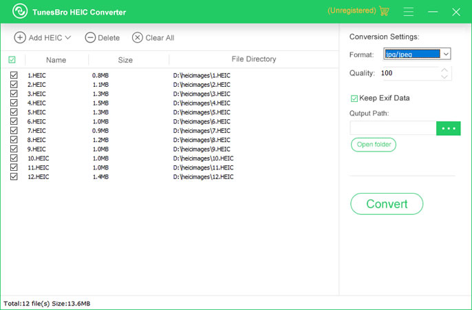 HEIC Converter Settings