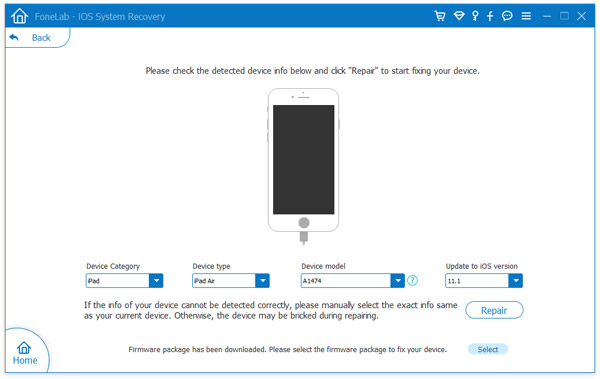 ios system recovery download firmware