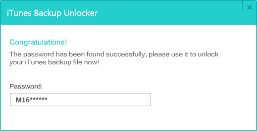 iTunes Backup Password Recovered