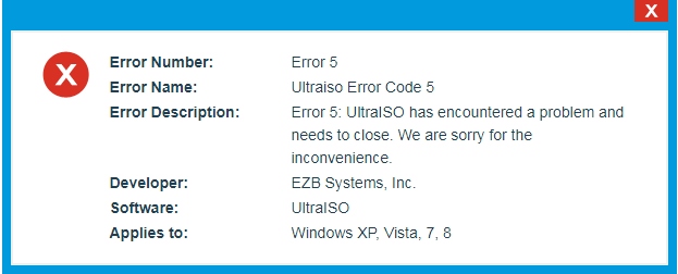  UltraISO Errors