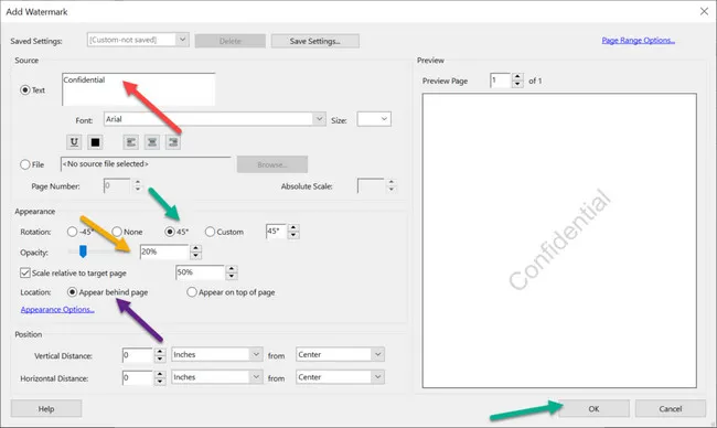 Add PDF Watermark in Adobe Acrobat