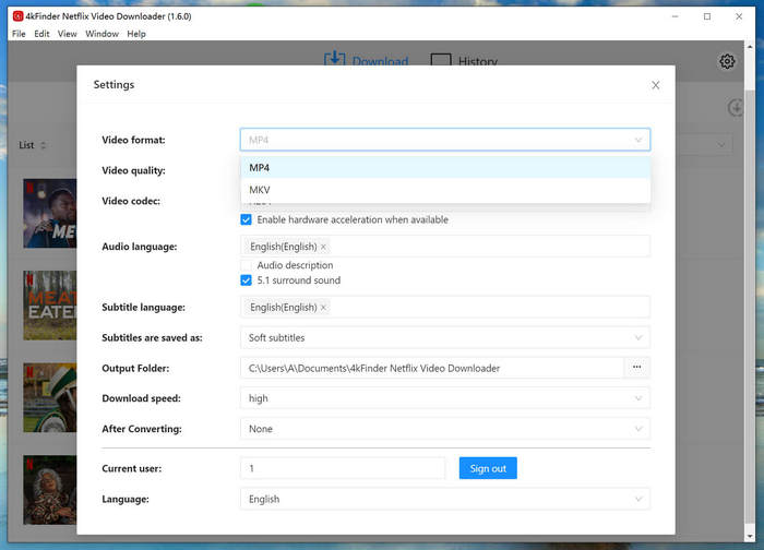 Choose Output Format