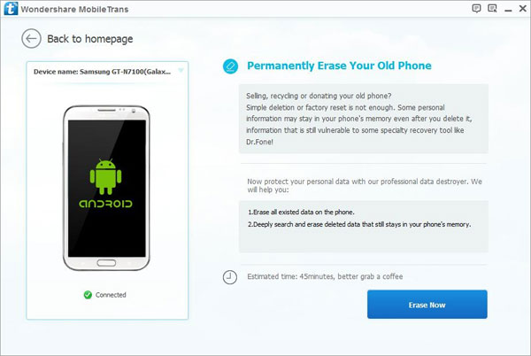 Erase Android data before selling