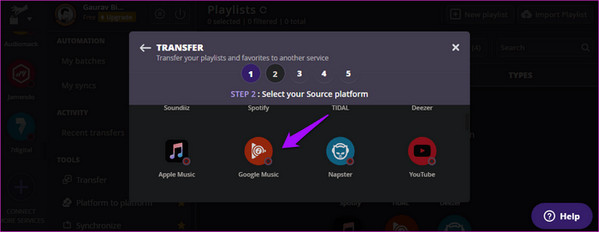 Transfer Spotify Music to Google Play