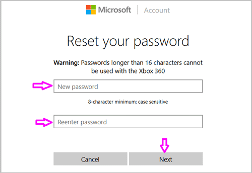 Microsoft Account Reset