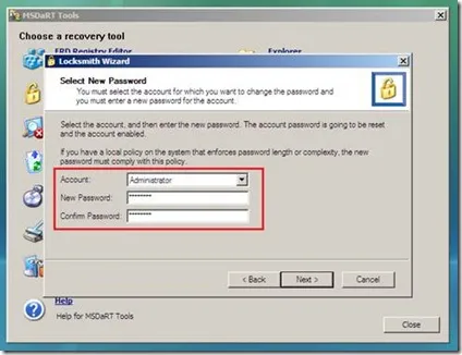 Windows 10 Password Reset msdart