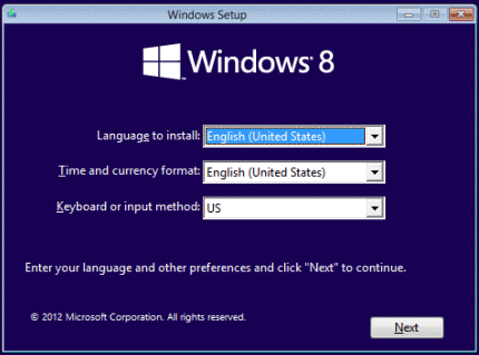 Reinstall Windows 8