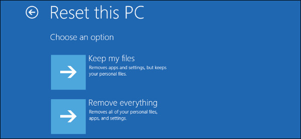 Reset This PC Windows 10